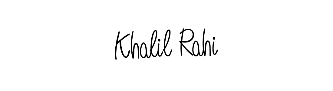 Angelique-Rose-font-FFP is a professional signature style that is perfect for those who want to add a touch of class to their signature. It is also a great choice for those who want to make their signature more unique. Get Khalil Rahi name to fancy signature for free. Khalil Rahi signature style 5 images and pictures png