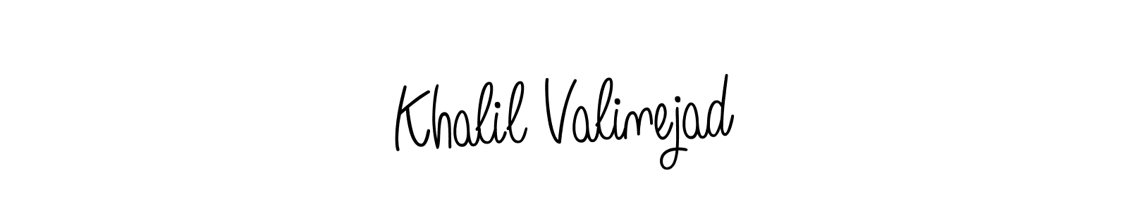 Khalil Valinejad stylish signature style. Best Handwritten Sign (Angelique-Rose-font-FFP) for my name. Handwritten Signature Collection Ideas for my name Khalil Valinejad. Khalil Valinejad signature style 5 images and pictures png