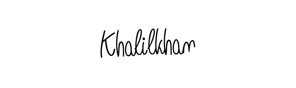 Make a beautiful signature design for name Khalilkhan. With this signature (Angelique-Rose-font-FFP) style, you can create a handwritten signature for free. Khalilkhan signature style 5 images and pictures png