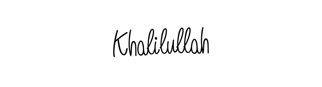 How to make Khalilullah name signature. Use Angelique-Rose-font-FFP style for creating short signs online. This is the latest handwritten sign. Khalilullah signature style 5 images and pictures png