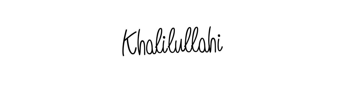 Create a beautiful signature design for name Khalilullahi. With this signature (Angelique-Rose-font-FFP) fonts, you can make a handwritten signature for free. Khalilullahi signature style 5 images and pictures png