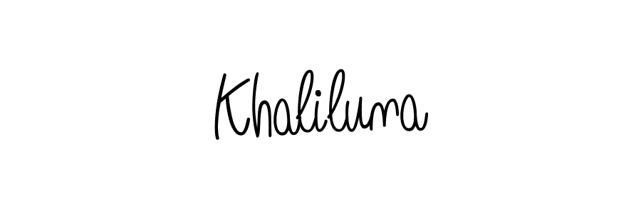 How to Draw Khaliluna signature style? Angelique-Rose-font-FFP is a latest design signature styles for name Khaliluna. Khaliluna signature style 5 images and pictures png