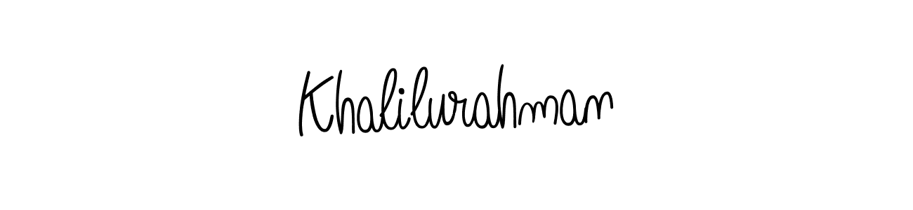 Design your own signature with our free online signature maker. With this signature software, you can create a handwritten (Angelique-Rose-font-FFP) signature for name Khalilurahman. Khalilurahman signature style 5 images and pictures png