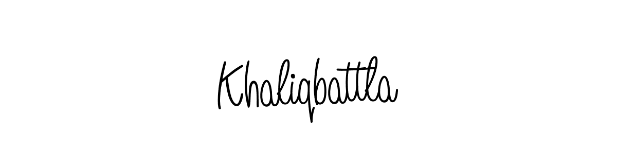 How to Draw Khaliqbattla signature style? Angelique-Rose-font-FFP is a latest design signature styles for name Khaliqbattla. Khaliqbattla signature style 5 images and pictures png