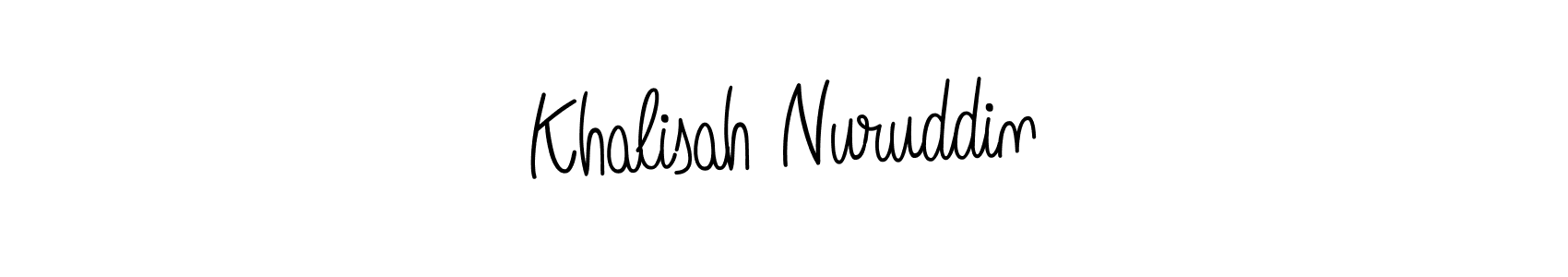 Make a short Khalisah Nuruddin signature style. Manage your documents anywhere anytime using Angelique-Rose-font-FFP. Create and add eSignatures, submit forms, share and send files easily. Khalisah Nuruddin signature style 5 images and pictures png