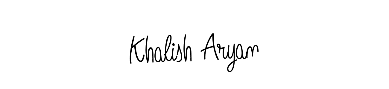 Design your own signature with our free online signature maker. With this signature software, you can create a handwritten (Angelique-Rose-font-FFP) signature for name Khalish Aryan. Khalish Aryan signature style 5 images and pictures png
