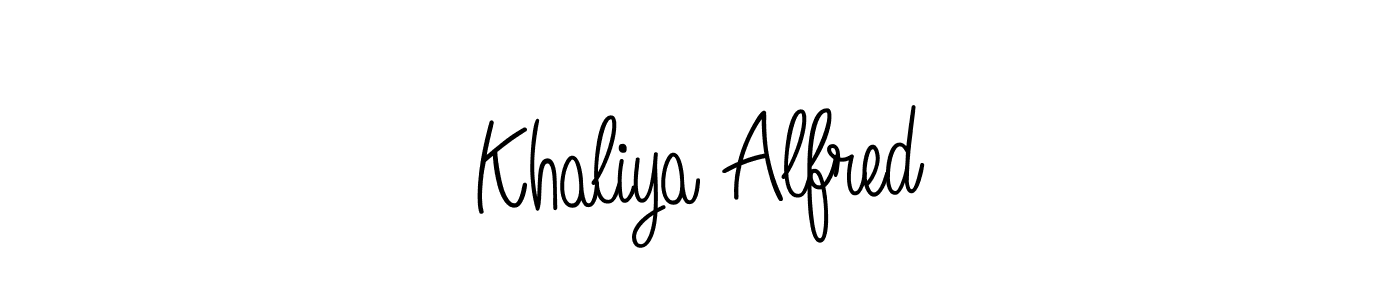 Make a short Khaliya Alfred signature style. Manage your documents anywhere anytime using Angelique-Rose-font-FFP. Create and add eSignatures, submit forms, share and send files easily. Khaliya Alfred signature style 5 images and pictures png