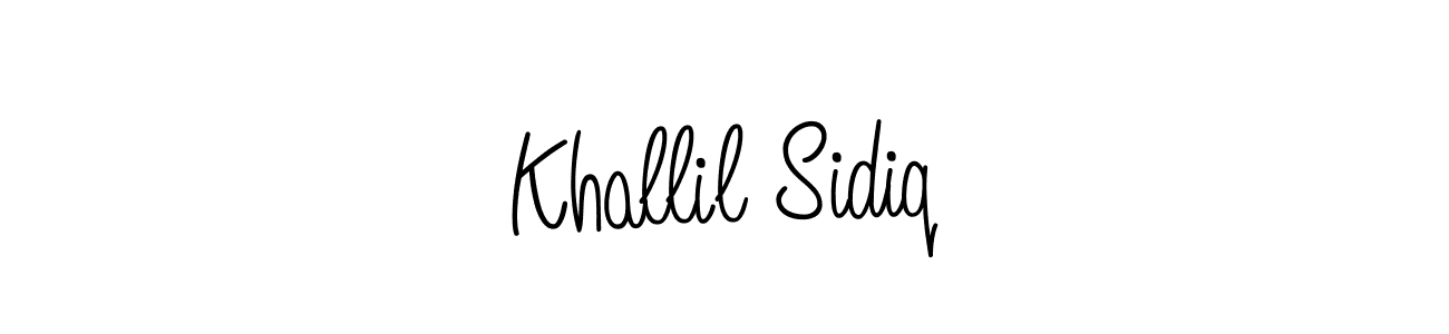 You should practise on your own different ways (Angelique-Rose-font-FFP) to write your name (Khallil Sidiq) in signature. don't let someone else do it for you. Khallil Sidiq signature style 5 images and pictures png