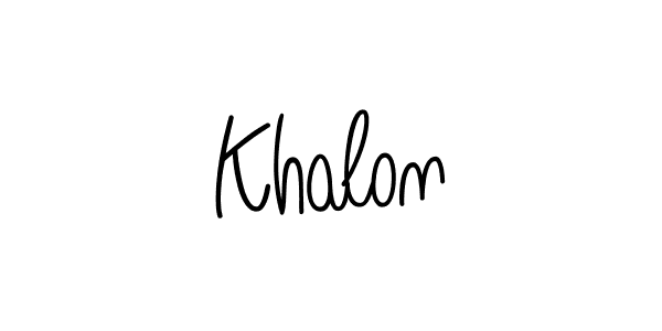 You should practise on your own different ways (Angelique-Rose-font-FFP) to write your name (Khalon) in signature. don't let someone else do it for you. Khalon signature style 5 images and pictures png