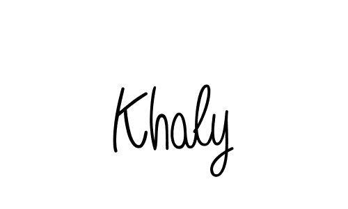 Create a beautiful signature design for name Khaly. With this signature (Angelique-Rose-font-FFP) fonts, you can make a handwritten signature for free. Khaly signature style 5 images and pictures png