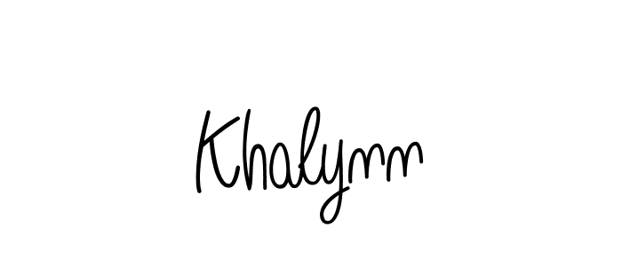 You should practise on your own different ways (Angelique-Rose-font-FFP) to write your name (Khalynn) in signature. don't let someone else do it for you. Khalynn signature style 5 images and pictures png