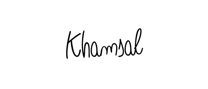 How to make Khamsal signature? Angelique-Rose-font-FFP is a professional autograph style. Create handwritten signature for Khamsal name. Khamsal signature style 5 images and pictures png