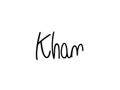 Use a signature maker to create a handwritten signature online. With this signature software, you can design (Angelique-Rose-font-FFP) your own signature for name Khan. Khan signature style 5 images and pictures png