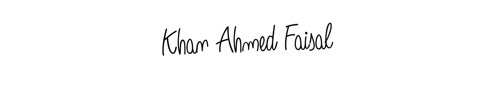 Design your own signature with our free online signature maker. With this signature software, you can create a handwritten (Angelique-Rose-font-FFP) signature for name Khan Ahmed Faisal. Khan Ahmed Faisal signature style 5 images and pictures png