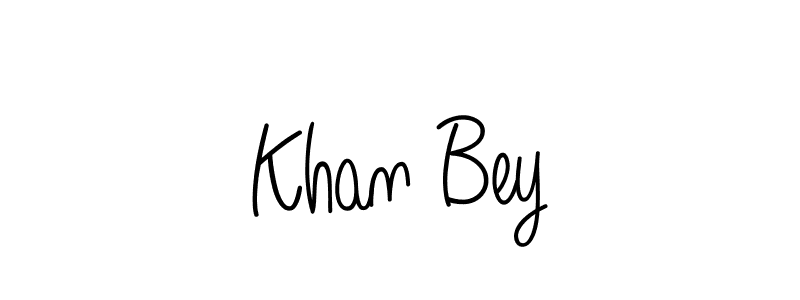 The best way (Angelique-Rose-font-FFP) to make a short signature is to pick only two or three words in your name. The name Khan Bey include a total of six letters. For converting this name. Khan Bey signature style 5 images and pictures png
