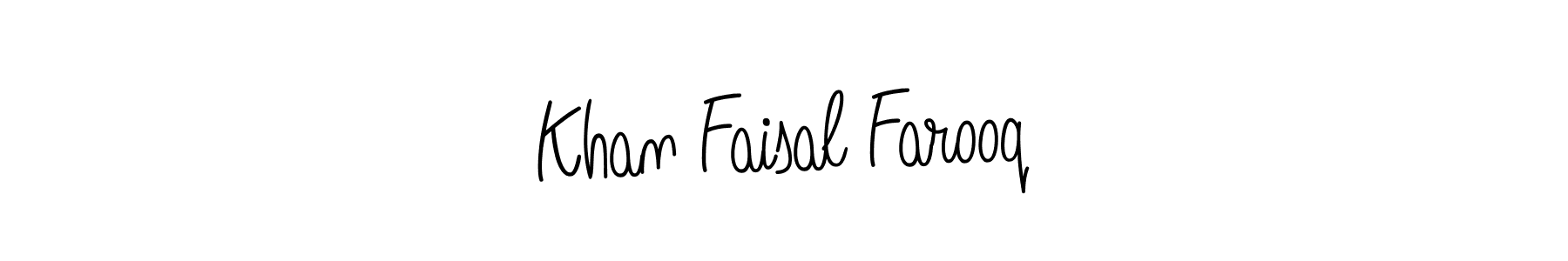 The best way (Angelique-Rose-font-FFP) to make a short signature is to pick only two or three words in your name. The name Khan Faisal Farooq include a total of six letters. For converting this name. Khan Faisal Farooq signature style 5 images and pictures png