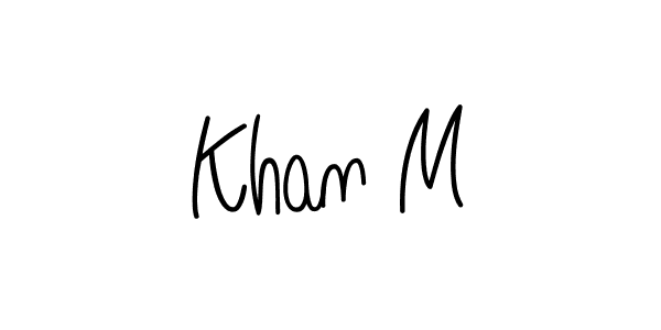 Design your own signature with our free online signature maker. With this signature software, you can create a handwritten (Angelique-Rose-font-FFP) signature for name Khan M. Khan M signature style 5 images and pictures png