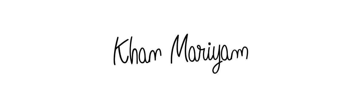 if you are searching for the best signature style for your name Khan Mariyam. so please give up your signature search. here we have designed multiple signature styles  using Angelique-Rose-font-FFP. Khan Mariyam signature style 5 images and pictures png
