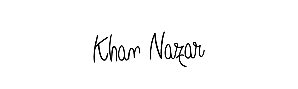 Also You can easily find your signature by using the search form. We will create Khan Nazar name handwritten signature images for you free of cost using Angelique-Rose-font-FFP sign style. Khan Nazar signature style 5 images and pictures png