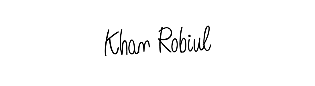 Khan Robiul stylish signature style. Best Handwritten Sign (Angelique-Rose-font-FFP) for my name. Handwritten Signature Collection Ideas for my name Khan Robiul. Khan Robiul signature style 5 images and pictures png