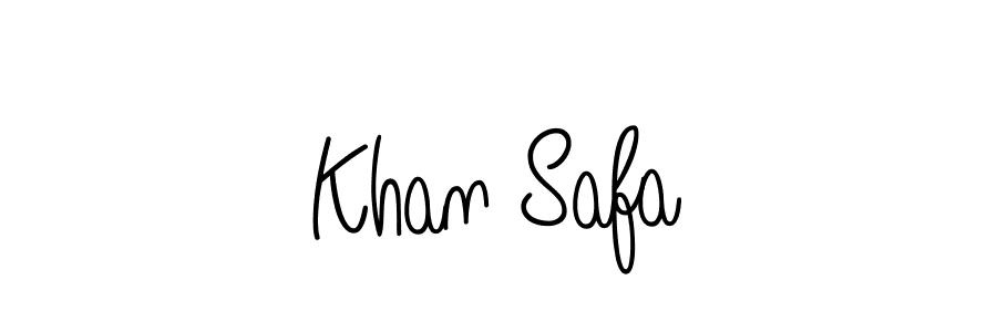 How to make Khan Safa name signature. Use Angelique-Rose-font-FFP style for creating short signs online. This is the latest handwritten sign. Khan Safa signature style 5 images and pictures png