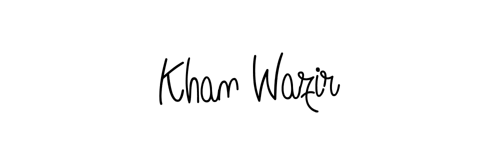 Design your own signature with our free online signature maker. With this signature software, you can create a handwritten (Angelique-Rose-font-FFP) signature for name Khan Wazir. Khan Wazir signature style 5 images and pictures png