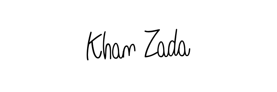 You should practise on your own different ways (Angelique-Rose-font-FFP) to write your name (Khan Zada) in signature. don't let someone else do it for you. Khan Zada signature style 5 images and pictures png