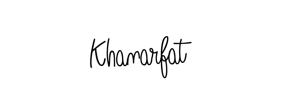 Use a signature maker to create a handwritten signature online. With this signature software, you can design (Angelique-Rose-font-FFP) your own signature for name Khanarfat. Khanarfat signature style 5 images and pictures png
