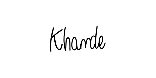 Create a beautiful signature design for name Khande. With this signature (Angelique-Rose-font-FFP) fonts, you can make a handwritten signature for free. Khande signature style 5 images and pictures png