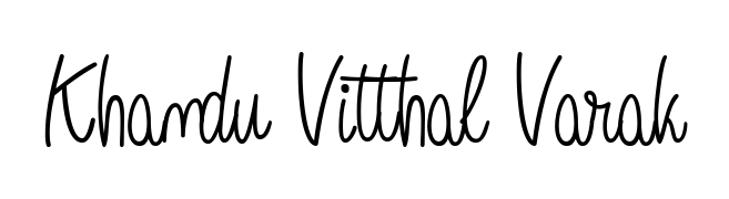 Designed for modern professionals: Khandu Vitthal Varak name signature crafted with Angelique-Rose-font-FFP script. Ready for digital PDF workflows. Khandu Vitthal Varak signature style 5 images and pictures png