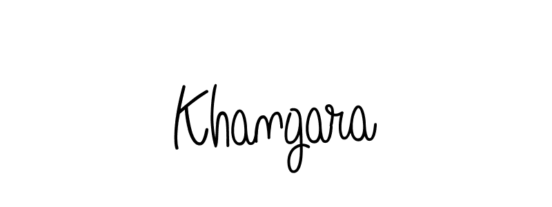 You should practise on your own different ways (Angelique-Rose-font-FFP) to write your name (Khangara) in signature. don't let someone else do it for you. Khangara signature style 5 images and pictures png