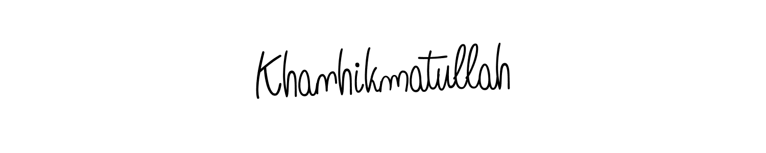 Best and Professional Signature Style for Khanhikmatullah. Angelique-Rose-font-FFP Best Signature Style Collection. Khanhikmatullah signature style 5 images and pictures png