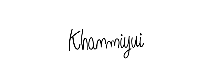 Khanmiyui stylish signature style. Best Handwritten Sign (Angelique-Rose-font-FFP) for my name. Handwritten Signature Collection Ideas for my name Khanmiyui. Khanmiyui signature style 5 images and pictures png
