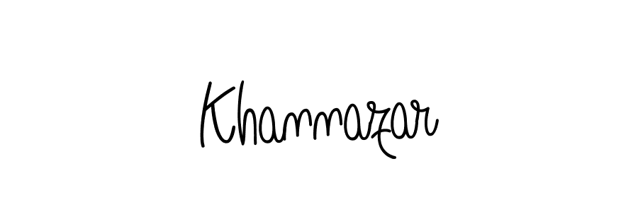 You should practise on your own different ways (Angelique-Rose-font-FFP) to write your name (Khannazar) in signature. don't let someone else do it for you. Khannazar signature style 5 images and pictures png