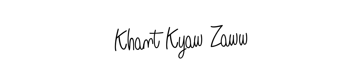 How to make Khant Kyaw Zaww signature? Angelique-Rose-font-FFP is a professional autograph style. Create handwritten signature for Khant Kyaw Zaww name. Khant Kyaw Zaww signature style 5 images and pictures png