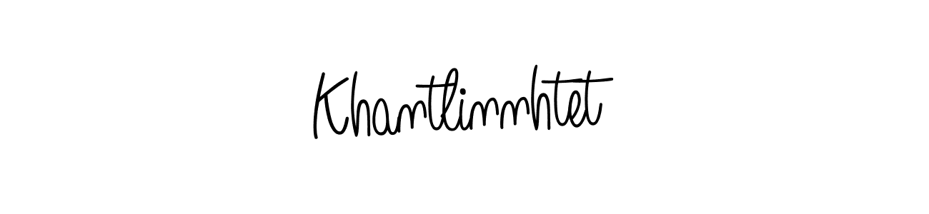 Khantlinnhtet stylish signature style. Best Handwritten Sign (Angelique-Rose-font-FFP) for my name. Handwritten Signature Collection Ideas for my name Khantlinnhtet. Khantlinnhtet signature style 5 images and pictures png