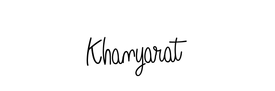 Design your own signature with our free online signature maker. With this signature software, you can create a handwritten (Angelique-Rose-font-FFP) signature for name Khanyarat. Khanyarat signature style 5 images and pictures png