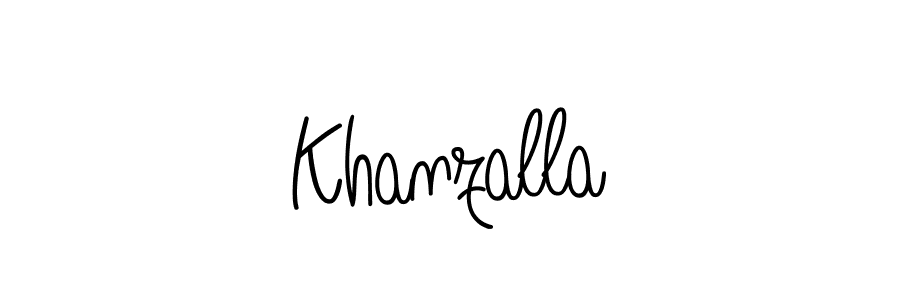 Also we have Khanzalla name is the best signature style. Create professional handwritten signature collection using Angelique-Rose-font-FFP autograph style. Khanzalla signature style 5 images and pictures png