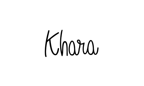 Khara stylish signature style. Best Handwritten Sign (Angelique-Rose-font-FFP) for my name. Handwritten Signature Collection Ideas for my name Khara. Khara signature style 5 images and pictures png