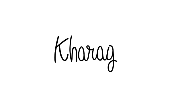 Create a beautiful signature design for name Kharag. With this signature (Angelique-Rose-font-FFP) fonts, you can make a handwritten signature for free. Kharag signature style 5 images and pictures png