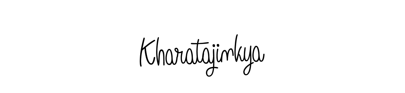 Design your own signature with our free online signature maker. With this signature software, you can create a handwritten (Angelique-Rose-font-FFP) signature for name Kharatajinkya. Kharatajinkya signature style 5 images and pictures png