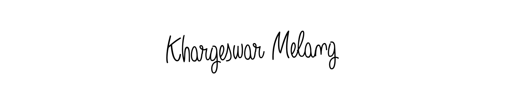 Make a beautiful signature design for name Khargeswar Melang. With this signature (Angelique-Rose-font-FFP) style, you can create a handwritten signature for free. Khargeswar Melang signature style 5 images and pictures png