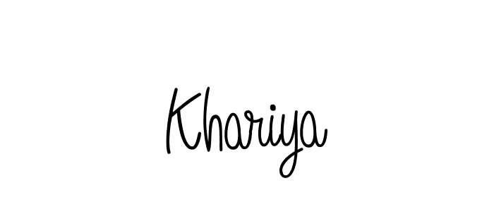 Make a beautiful signature design for name Khariya. With this signature (Angelique-Rose-font-FFP) style, you can create a handwritten signature for free. Khariya signature style 5 images and pictures png