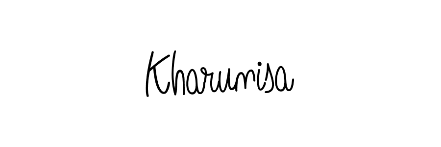 Once you've used our free online signature maker to create your best signature Angelique-Rose-font-FFP style, it's time to enjoy all of the benefits that Kharunisa name signing documents. Kharunisa signature style 5 images and pictures png