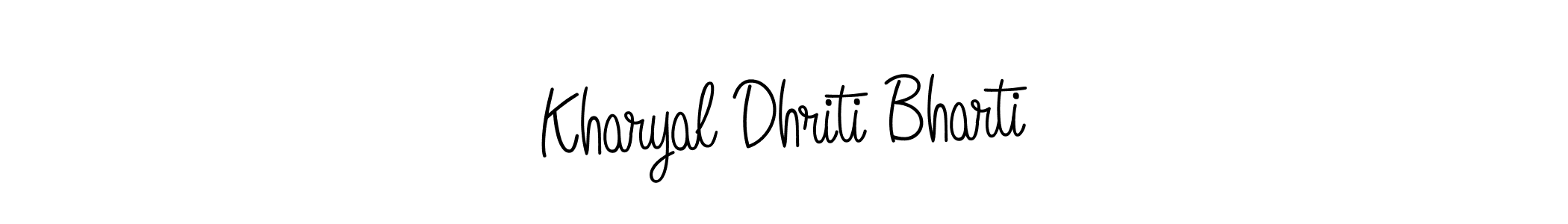 Once you've used our free online signature maker to create your best signature Angelique-Rose-font-FFP style, it's time to enjoy all of the benefits that Kharyal Dhriti Bharti name signing documents. Kharyal Dhriti Bharti signature style 5 images and pictures png