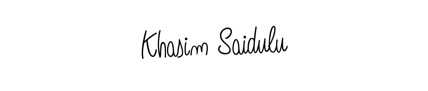 Make a beautiful signature design for name Khasim Saidulu. With this signature (Angelique-Rose-font-FFP) style, you can create a handwritten signature for free. Khasim Saidulu signature style 5 images and pictures png