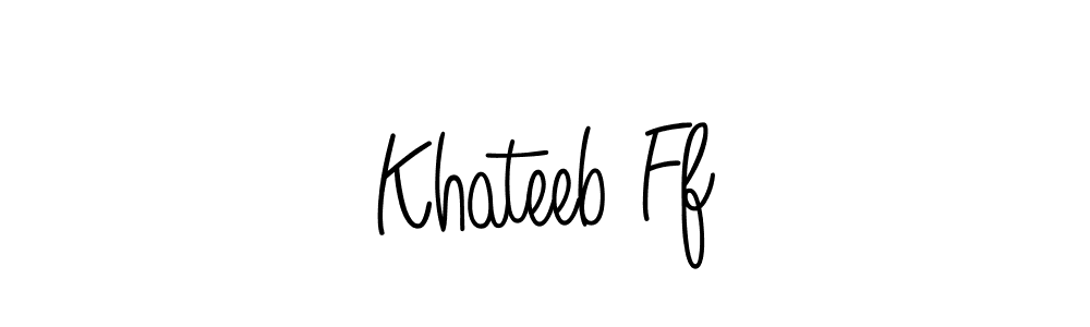 You should practise on your own different ways (Angelique-Rose-font-FFP) to write your name (Khateeb Ff) in signature. don't let someone else do it for you. Khateeb Ff signature style 5 images and pictures png