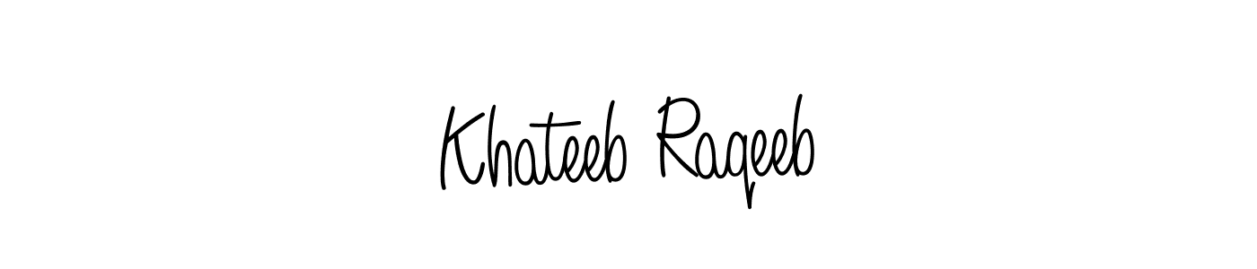 Once you've used our free online signature maker to create your best signature Angelique-Rose-font-FFP style, it's time to enjoy all of the benefits that Khateeb Raqeeb name signing documents. Khateeb Raqeeb signature style 5 images and pictures png