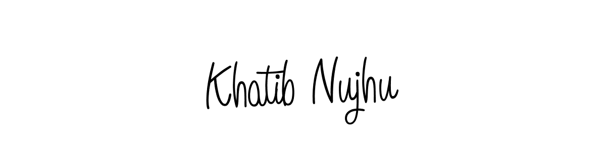 Also we have Khatib Nujhu name is the best signature style. Create professional handwritten signature collection using Angelique-Rose-font-FFP autograph style. Khatib Nujhu signature style 5 images and pictures png