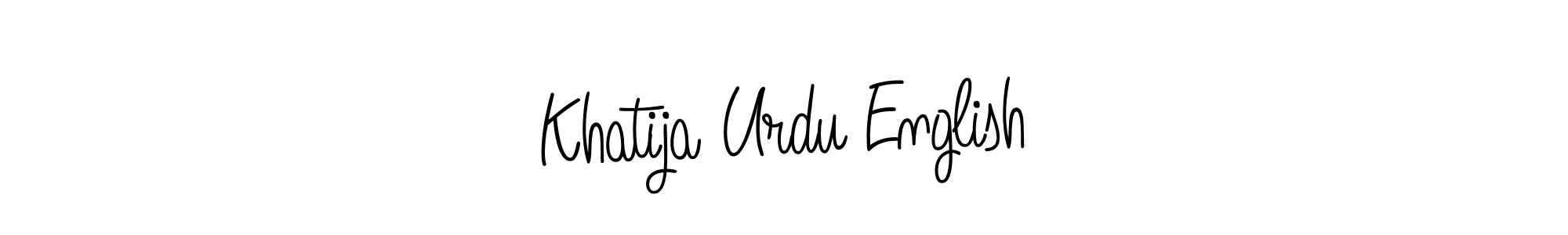 Also we have Khatija Urdu English name is the best signature style. Create professional handwritten signature collection using Angelique-Rose-font-FFP autograph style. Khatija Urdu English signature style 5 images and pictures png